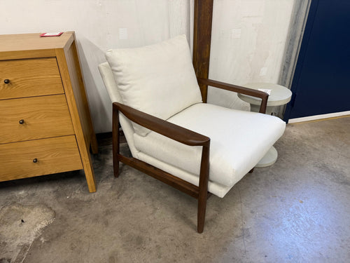 Bavel 28.5" Lounge Chair - Walnut And Field Ivory