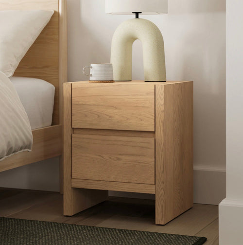 Leif 2-Drawer Nightstand - White Oak