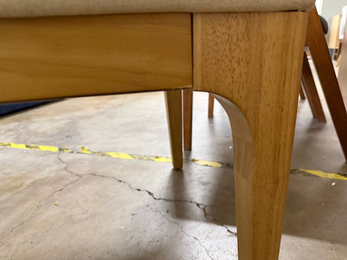 Rosin 34" Armless Banquette - Natural Oak And Sand Ivory