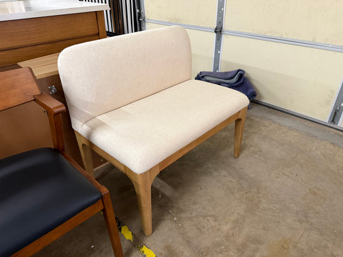 Rosin 34" Armless Banquette - Natural Oak And Sand Ivory