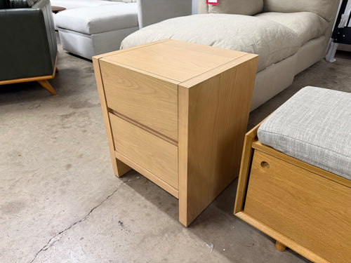 Leif 2-Drawer Nightstand - White Oak