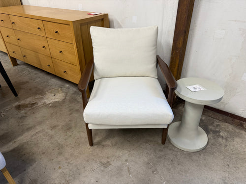 Bavel 28.5" Lounge Chair - Walnut And Field Ivory