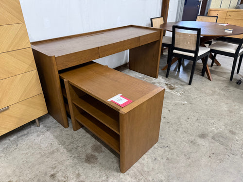 Torme L-Shape Desk Set - Smoked Oak