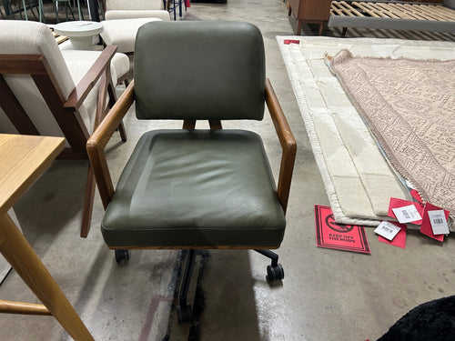 Aquila Leather Office Chair - Charme Green