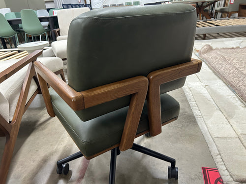 Aquila Leather Office Chair - Charme Green