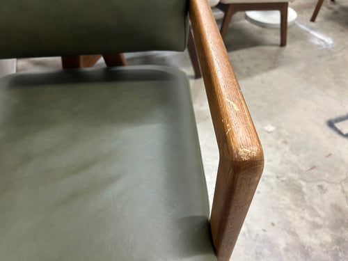 Aquila Leather Office Chair - Charme Green