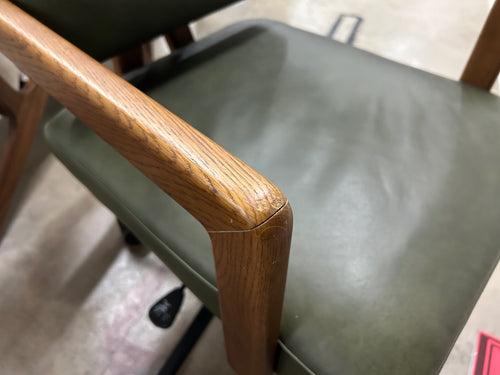 Aquila Leather Office Chair - Charme Green
