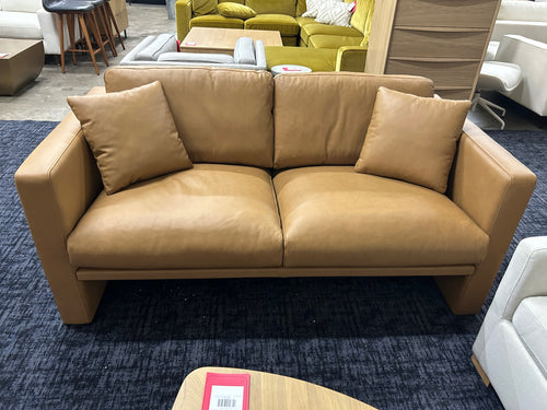 Roxwell 71.5" Leather Loveseat - Charme Tan