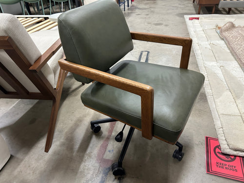 Aquila Leather Office Chair - Charme Green