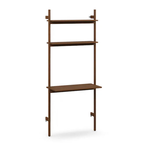 Heidi 33.5" Modular Wall Desk - Walnut