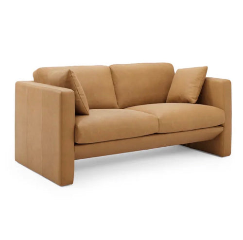 Roxwell 71.5" Leather Loveseat - Charme Tan