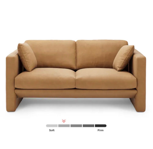 Roxwell 71.5" Leather Loveseat - Charme Tan