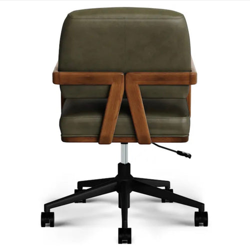 Aquila Leather Office Chair - Charme Green