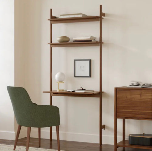 Heidi 33.5" Modular Wall Desk - Walnut