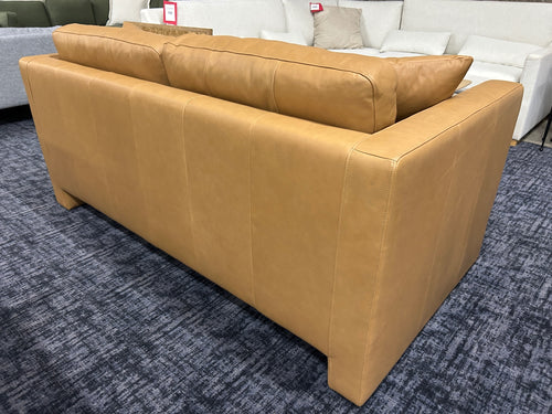 Roxwell 71.5" Leather Loveseat - Charme Tan
