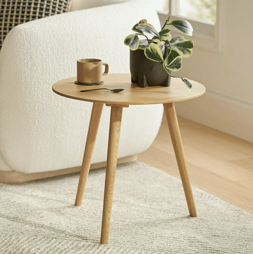 Amoeba Side Table - White Oak