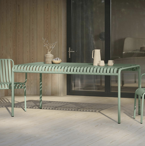 Sarek 67" Outdoor Dining Table - Khaki Green