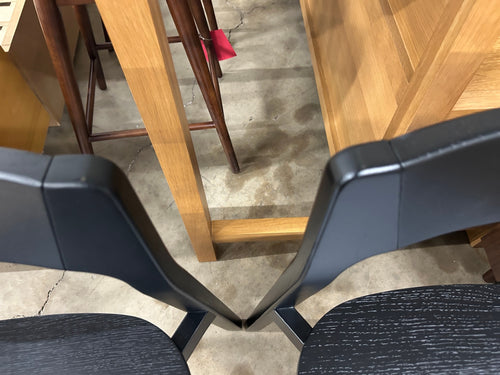 Pair of Gusfa Stackable Dining Chairs - Black