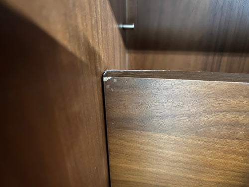 Mysen 35.5" Glass Cabinet - Walnut