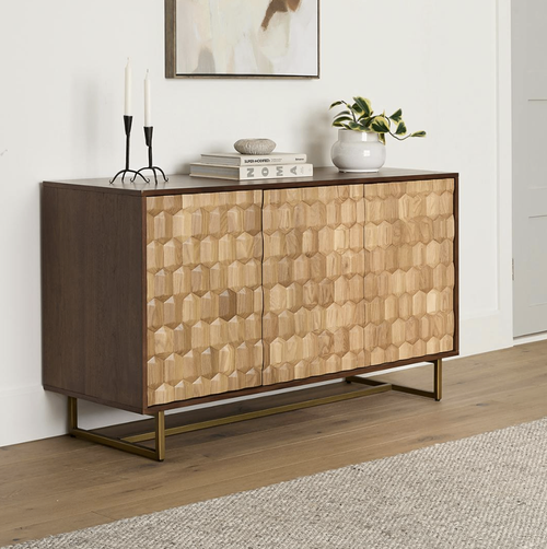 CLEARANCE Geome 51" Sideboard - Walnut and Oak