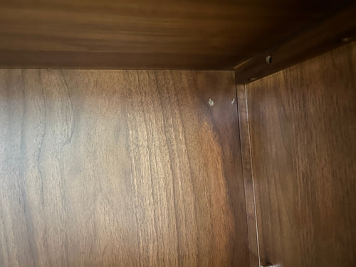 Mysen 35.5" Glass Cabinet - Walnut