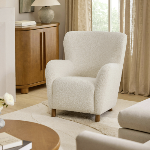 Archie 31.5" Lounge Chair - Bijou Cream Bouclé
