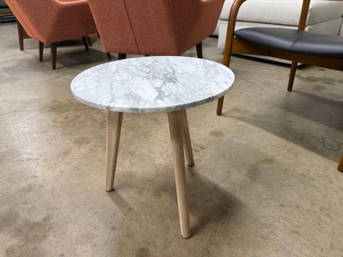 Mara Marble Side Table - Oak