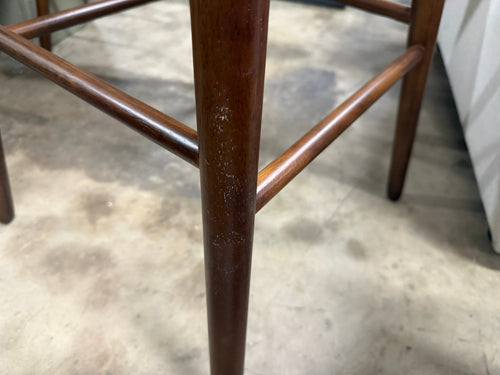 Pair of Sede Swivel Bar Stools - Walnut and Mist Gray