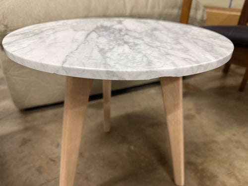 Mara Marble Side Table - Oak
