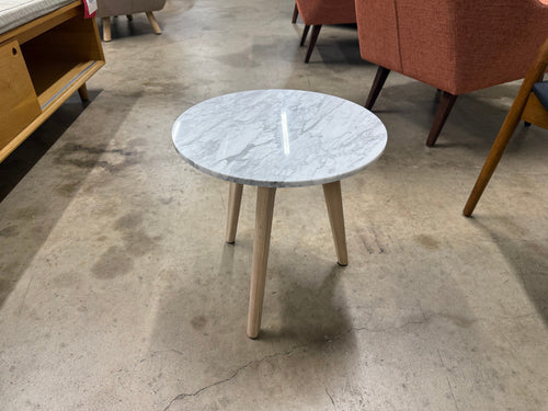 Mara Marble Side Table - Oak
