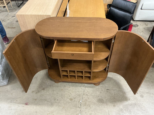 Jens 38" Bar Cabinet - Smoked Oak