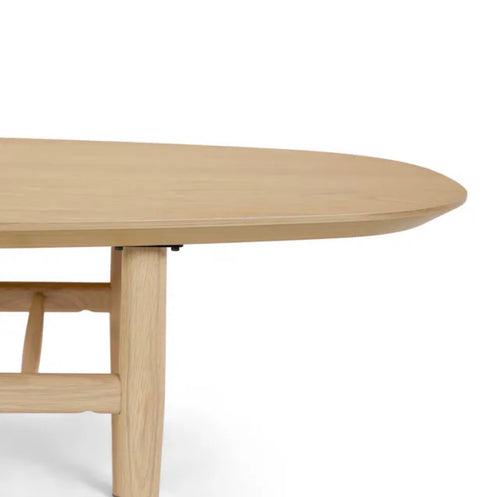 Lenia 53.5" Oval Coffee Table - White Oak