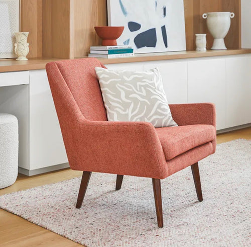 Pair of Angle 33" Lounge Chairs - Rosehip Orange