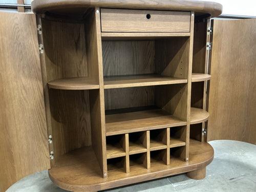 Jens 38" Bar Cabinet - Smoked Oak
