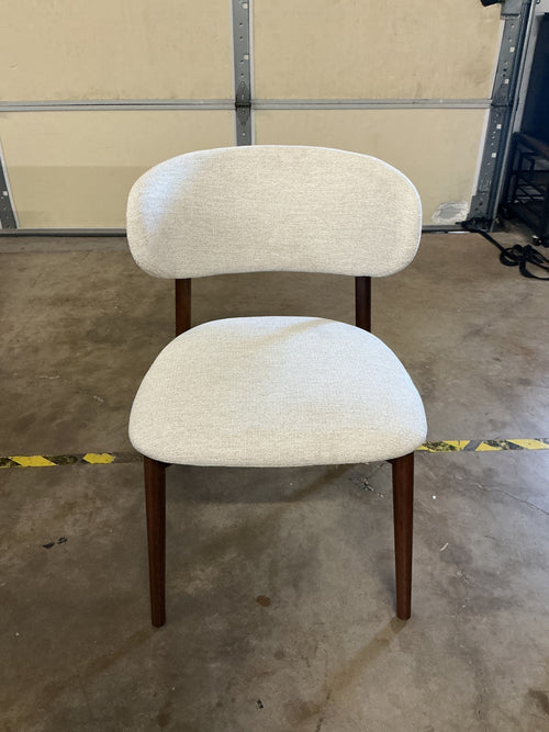 Set of 6 Odin Dining Chairs - Walnut And Camelia Ivory