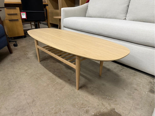 Lenia 53.5" Oval Coffee Table - White Oak