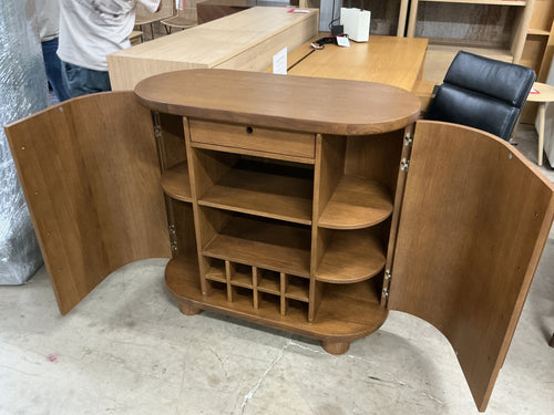 Jens 38" Bar Cabinet - Smoked Oak