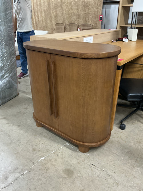 Jens 38" Bar Cabinet - Smoked Oak