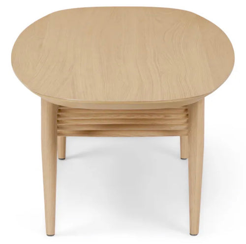 Lenia 53.5" Oval Coffee Table - White Oak