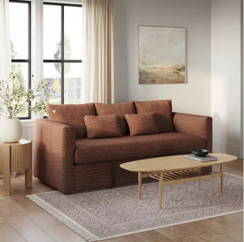 Lenia 53.5" Oval Coffee Table - White Oak