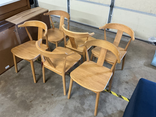 Set of 6 Morton Dining Chairs - Oak
