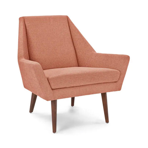 Pair of Angle 33" Lounge Chairs - Rosehip Orange