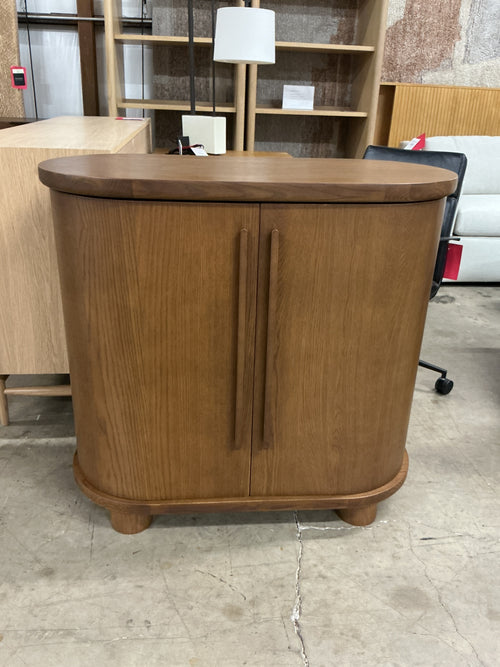 Jens 38" Bar Cabinet - Smoked Oak