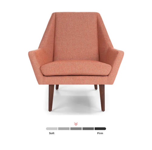Pair of Angle 33" Lounge Chairs - Rosehip Orange