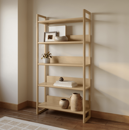 Lilya 39" Shelving Unit, Wide - White Oak