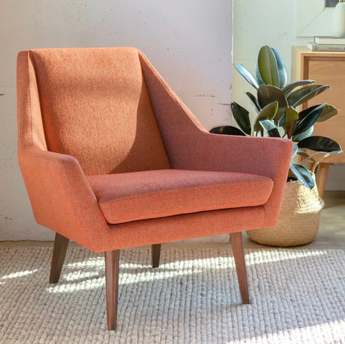 Pair of Angle 33" Lounge Chairs - Rosehip Orange