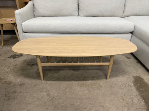 Lenia 53.5" Oval Coffee Table - White Oak