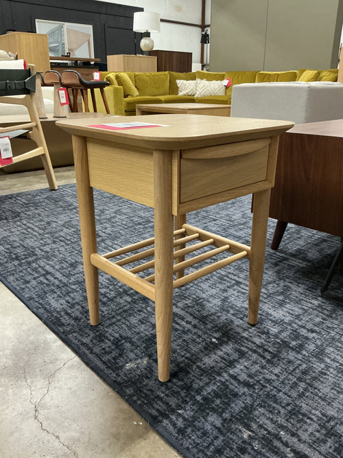 Lenia Storage Side Table - White Oak