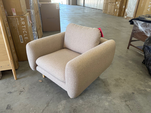Sanders 37" Lounge Chair - Sandstone Wool Bouclé