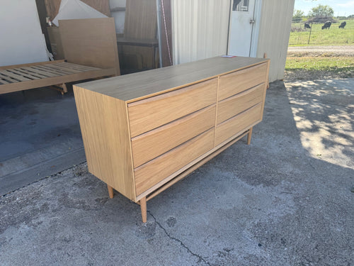 Lenia 6-Drawer Double Dresser - White Oak
